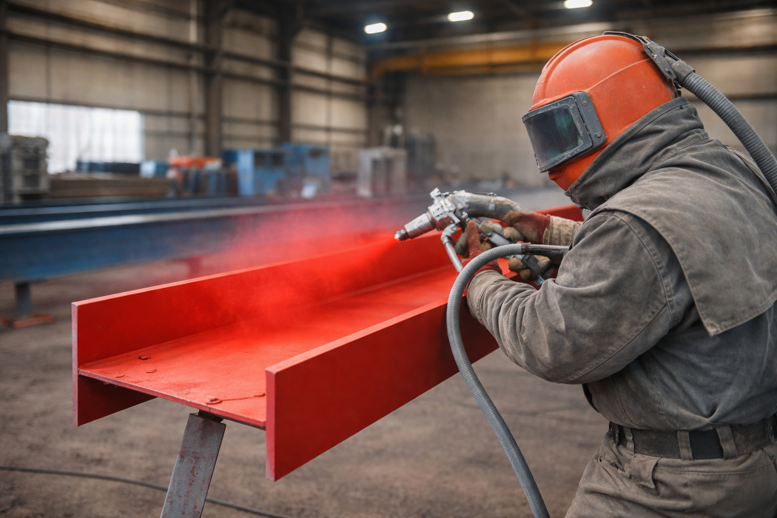 Atlas Abrasives & Coatings crew on-site performing mobile sandblasting service in Northern Utah